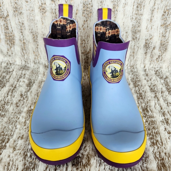 Pendleton Ankle Rain Boots Yosemite California National Park Blue Women's Size 6 - Picture 4 of 16